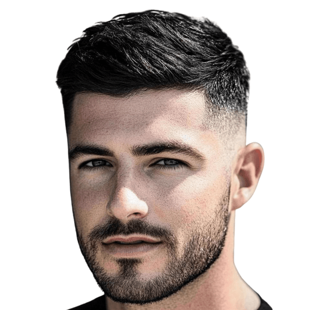 Styled pompadour finish