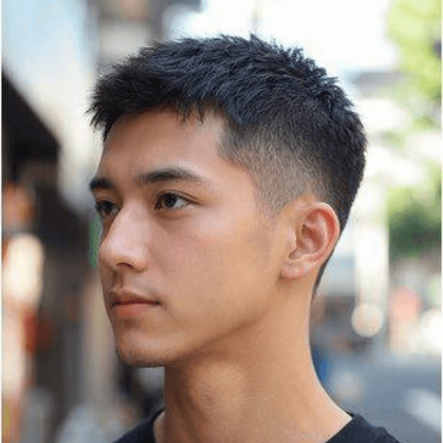 Hair styling in progress