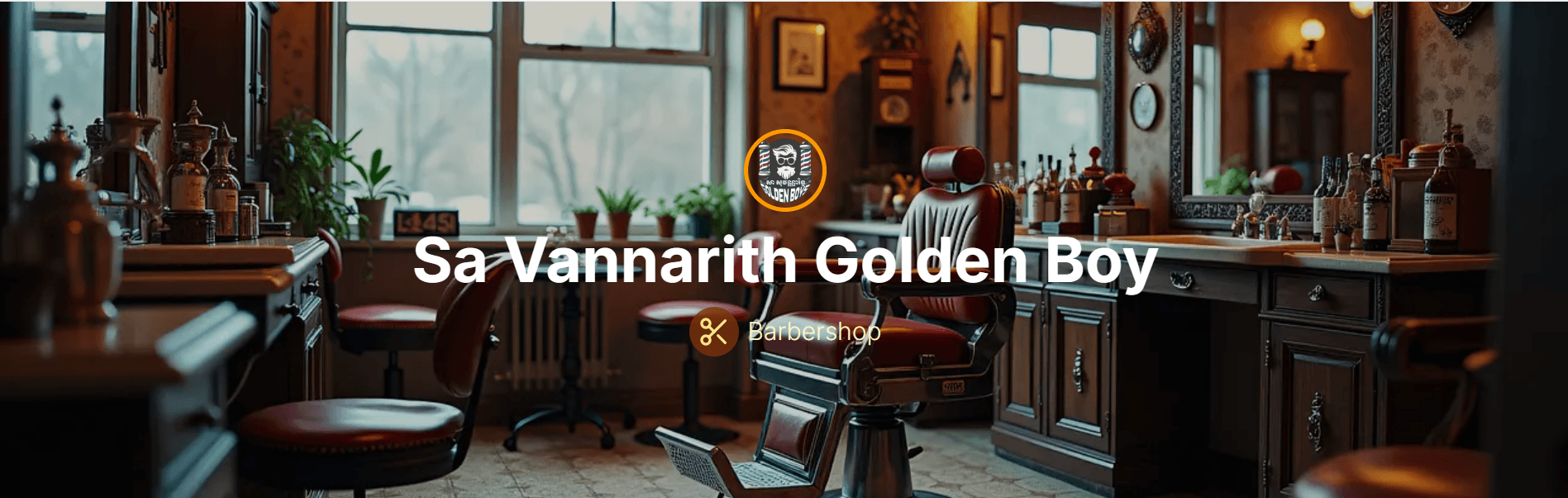 Sa Vannarith Golden Boy Barbershop Interior